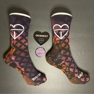 DEI3REST “Diamonds n Flowers” Custom 1 of 1 handmade Tie-Dye Crew Socks